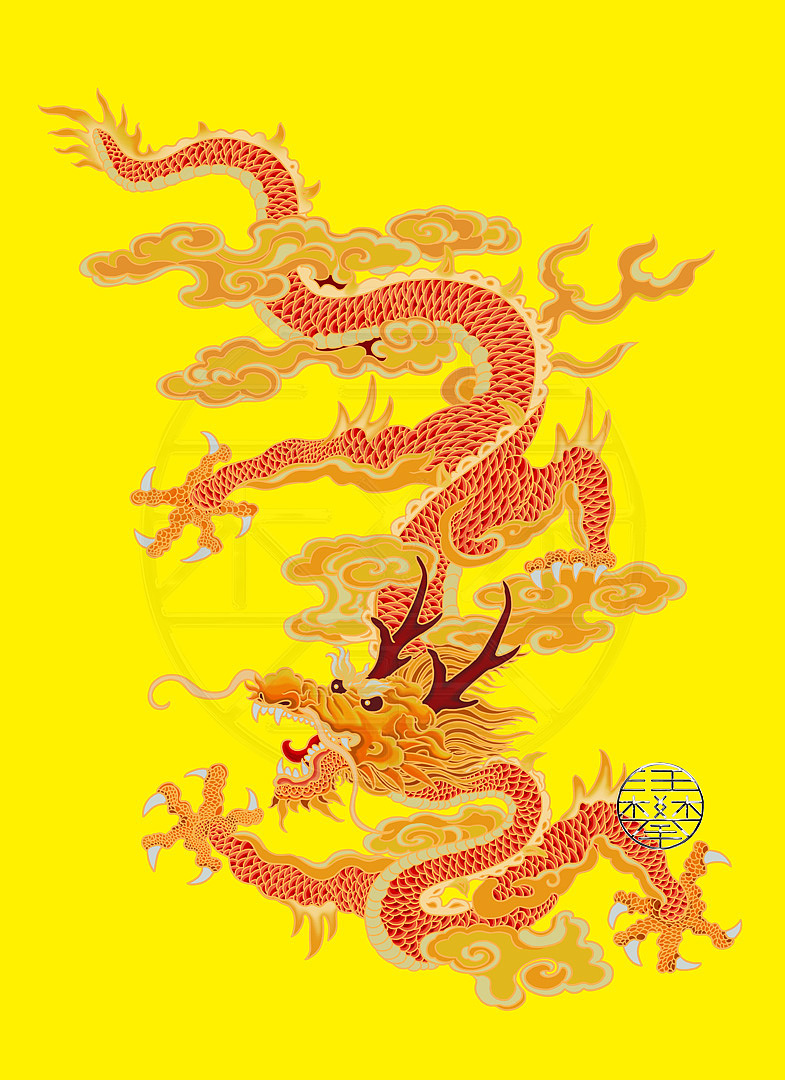 九龙争霸/龙年国潮插画包装设计