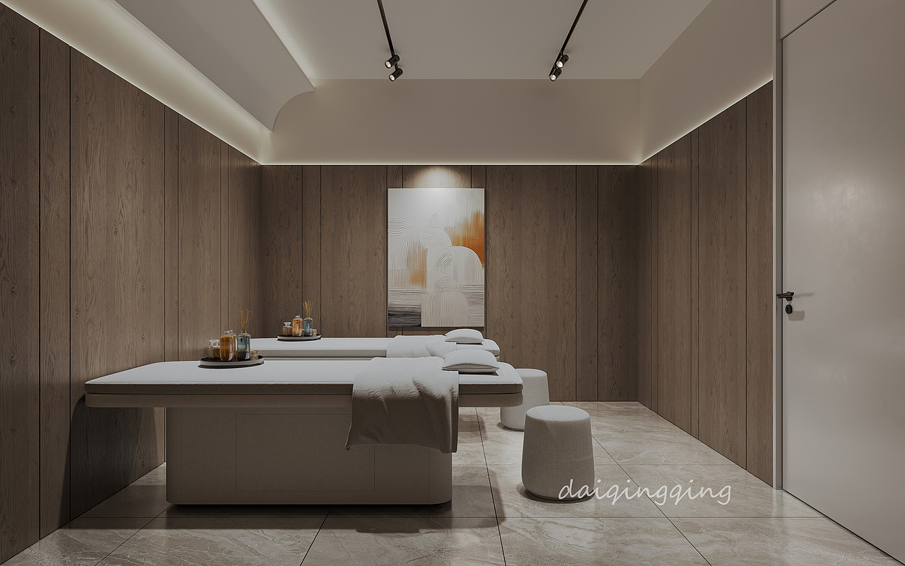 工装---美容院 一个淡雅轻松的空间