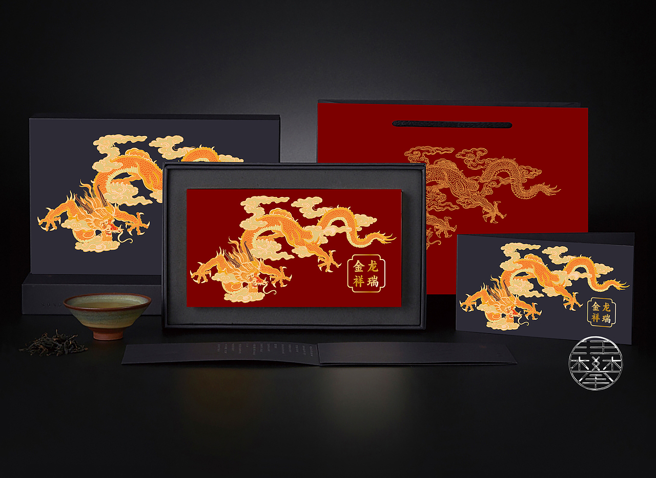 九龙争霸/龙年国潮插画包装设计