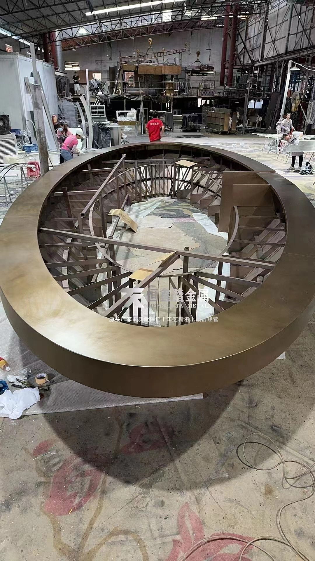 不锈钢圆形吧台 异形不锈钢烤漆接待台