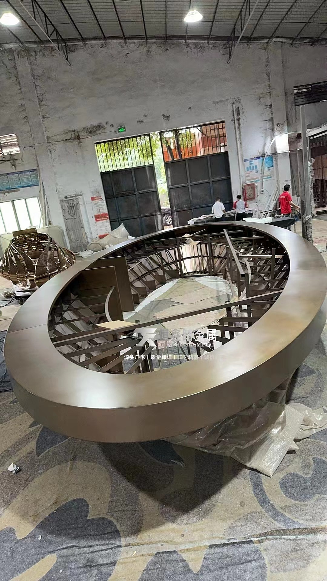 不锈钢圆形吧台 异形不锈钢烤漆接待台
