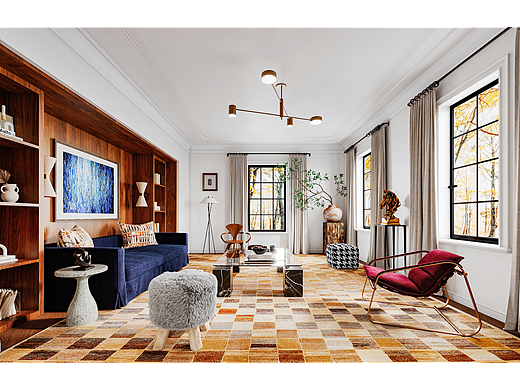 “加州阳光下的现代别墅客厅”