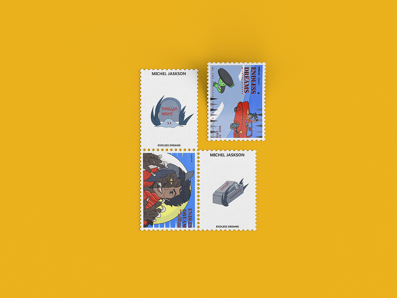 「巨星100」致敬迈克尔杰克逊THRILLER系列海报