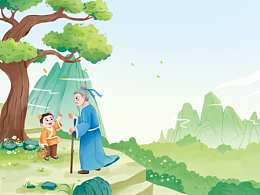 古风儿童插画 古诗配图