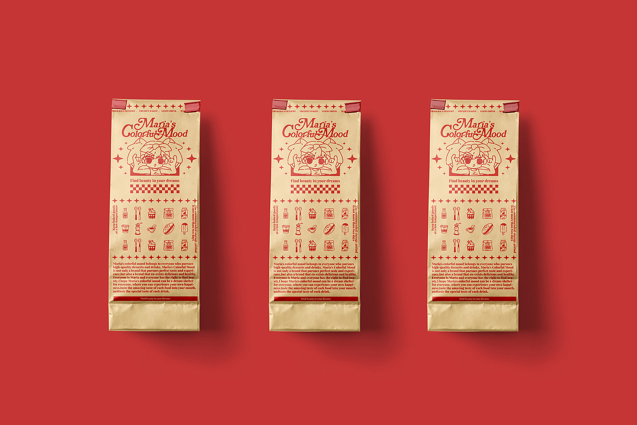 Maria's Colorful Mood烘培甜品饮品包装及物料设计（图ZMzc0MjIzMzU2） - 包装 - 站酷设计师啊Jo真的很懒原创素材 - 站酷ZCOOL