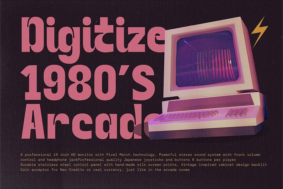 潮流酸性逆反差复古文创潮牌海报封面标题装饰英文字体