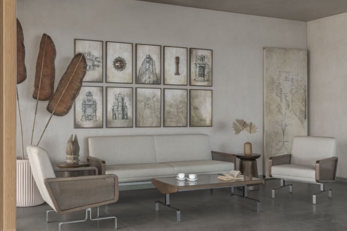 办公室装修设计:以柔和和朴实的色调向侘寂调色板致敬