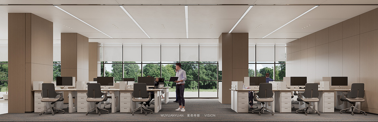 企业办公室｜简约高级创意新颖的办公空间（图ZMzc0Mjc1ODY0） - 商业空间设计 - 站酷设计师设计源源原创素材 - 站酷ZCOOL