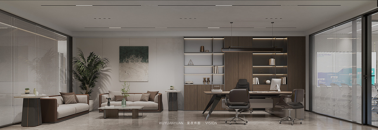 企业办公室｜简约高级创意新颖的办公空间（图ZMzc0Mjc1ODc2） - 商业空间设计 - 站酷设计师设计源源原创素材 - 站酷ZCOOL