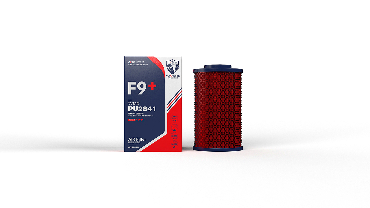 4组空气滤芯汽车滤清器包装设计-悟杰品牌视觉设计