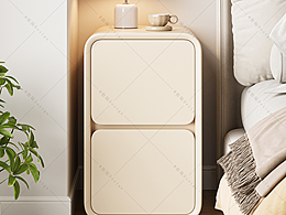 家具(效果图)渲染-极窄简约床头柜