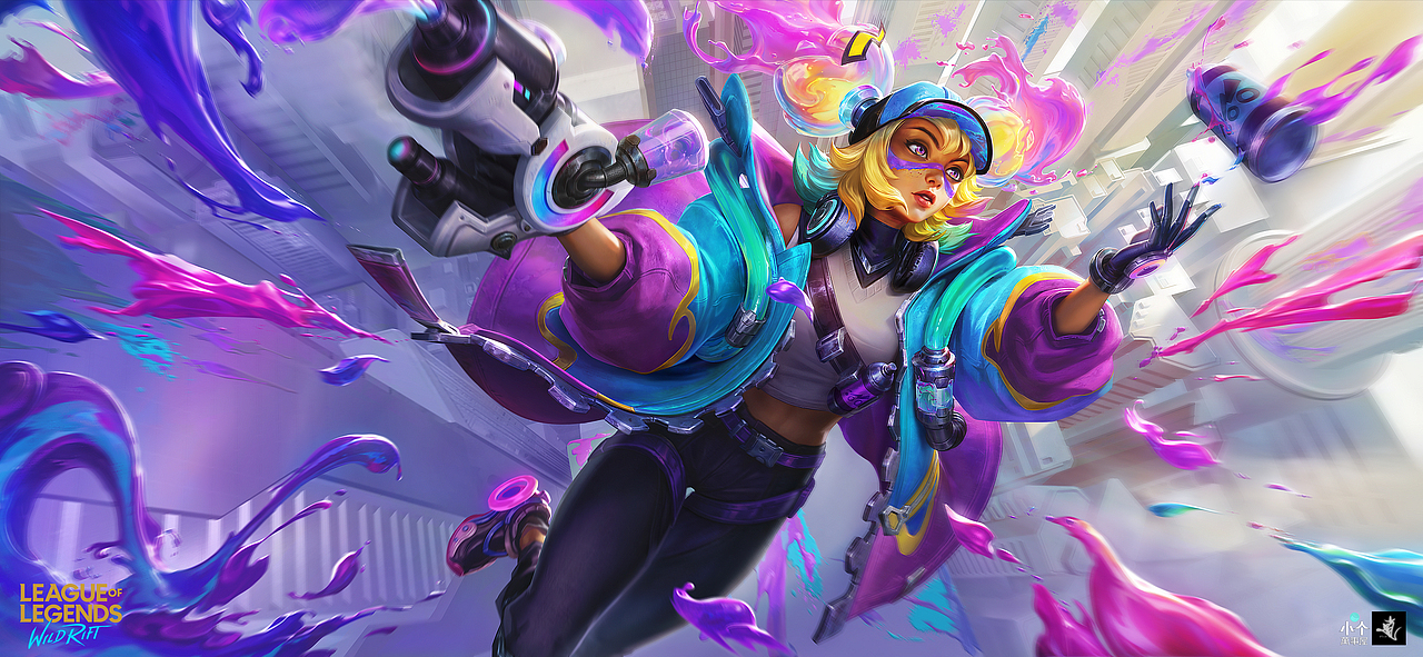 League of Legends：Wild Rift-Chromacrash Zeri（图ZMzc0MzI5NjY4） - 游戏原画 - 站酷设计师Tswck原创素材 - 站酷ZCOOL