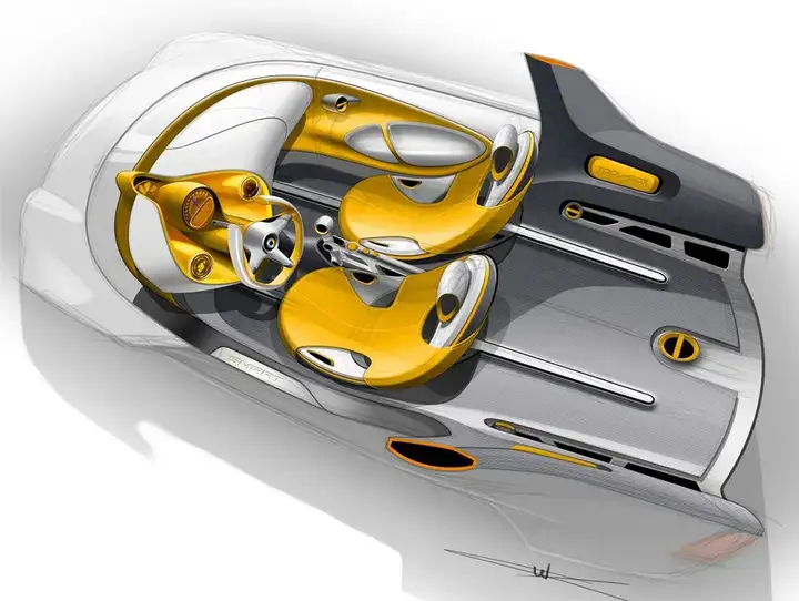 欣赏 | 100张汽车内饰设计草图!