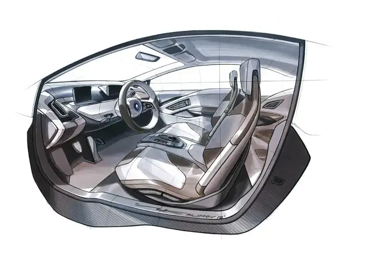 欣赏 | 100张汽车内饰设计草图!