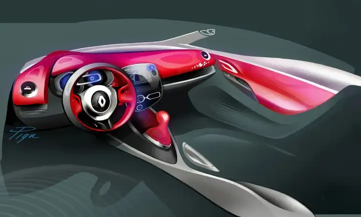 欣赏 | 100张汽车内饰设计草图!