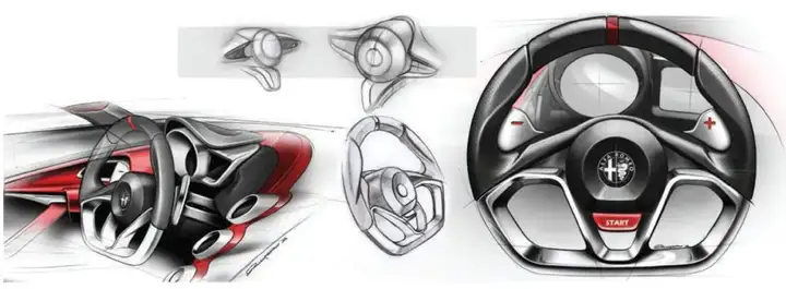 欣赏 | 100张汽车内饰设计草图!