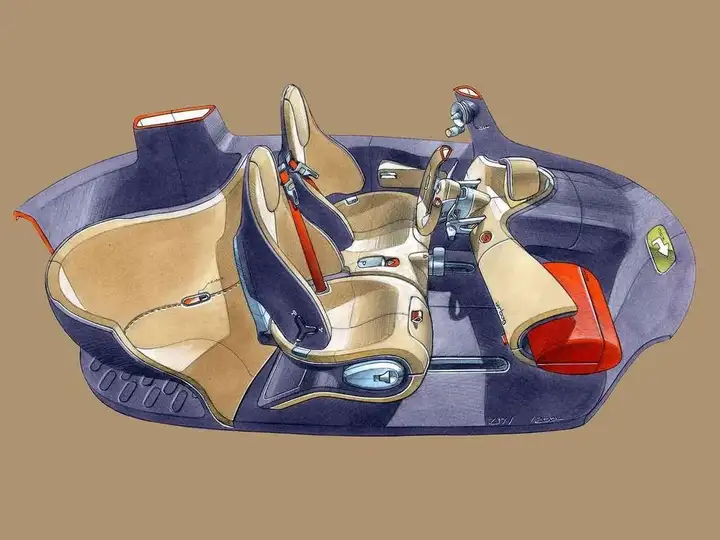 欣赏 | 100张汽车内饰设计草图!