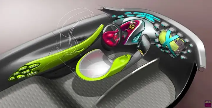 欣赏 | 100张汽车内饰设计草图!