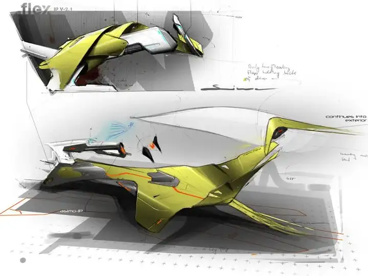 欣赏 | 100张汽车内饰设计草图!