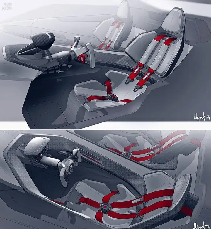 欣赏 | 100张汽车内饰设计草图!