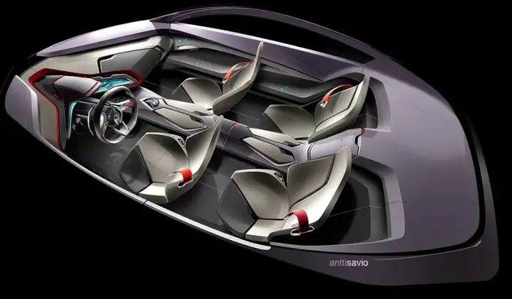 欣赏 | 100张汽车内饰设计草图!