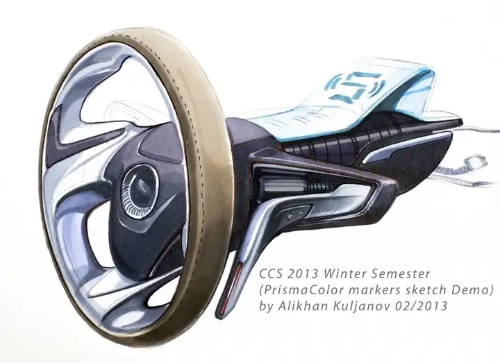 欣赏 | 100张汽车内饰设计草图!