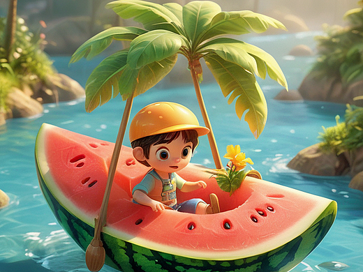 夏日西瓜船