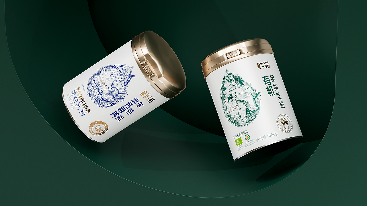 大鱼X鲜诺 奶粉包装设计 食品包装设计 牛奶营养品包装（图ZMzc0MzQ5MzQw） - 包装 - 站酷设计师大鱼食品包装设计原创素材 - 站酷ZCOOL