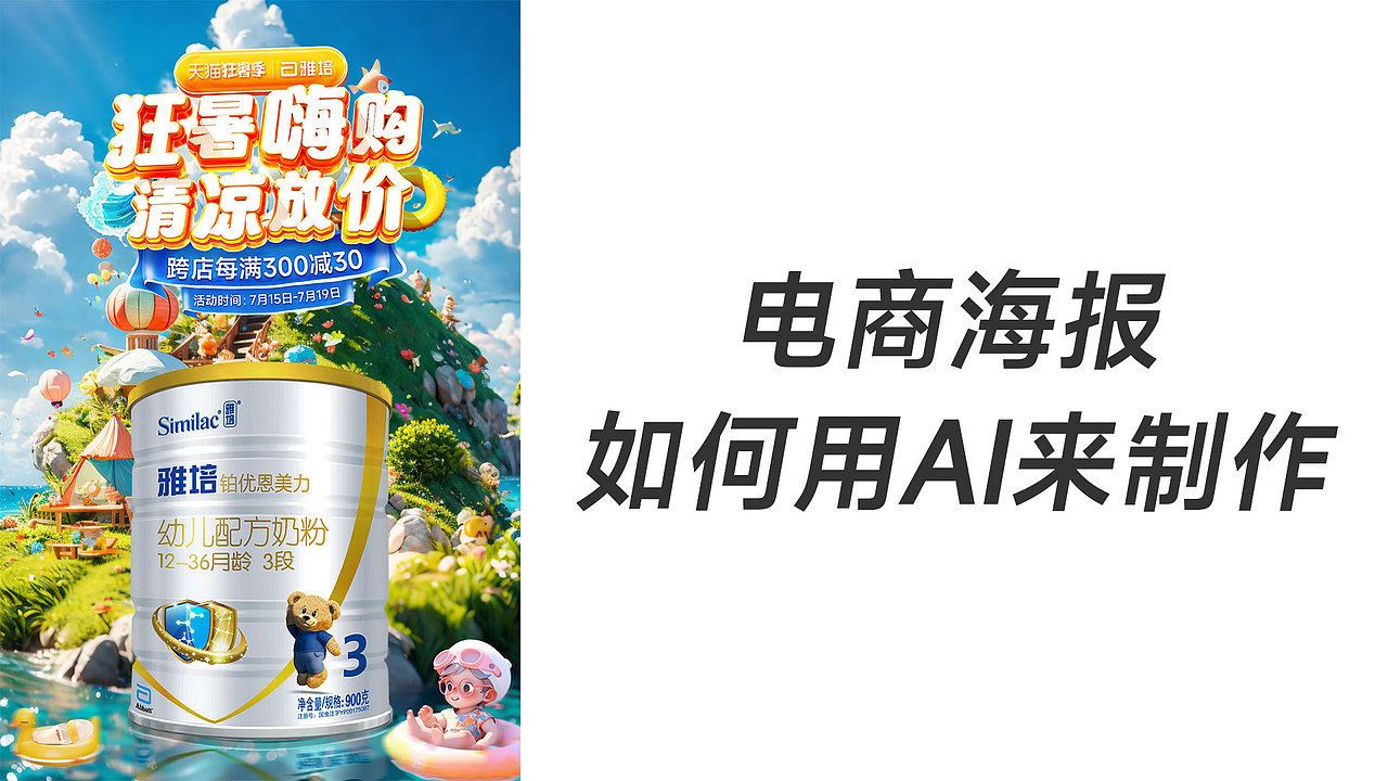AI海报教程 —狂暑季（图ZMzc0MzU5MjA0） - 电商 - 站酷设计师造艺者原创素材 - 站酷ZCOOL