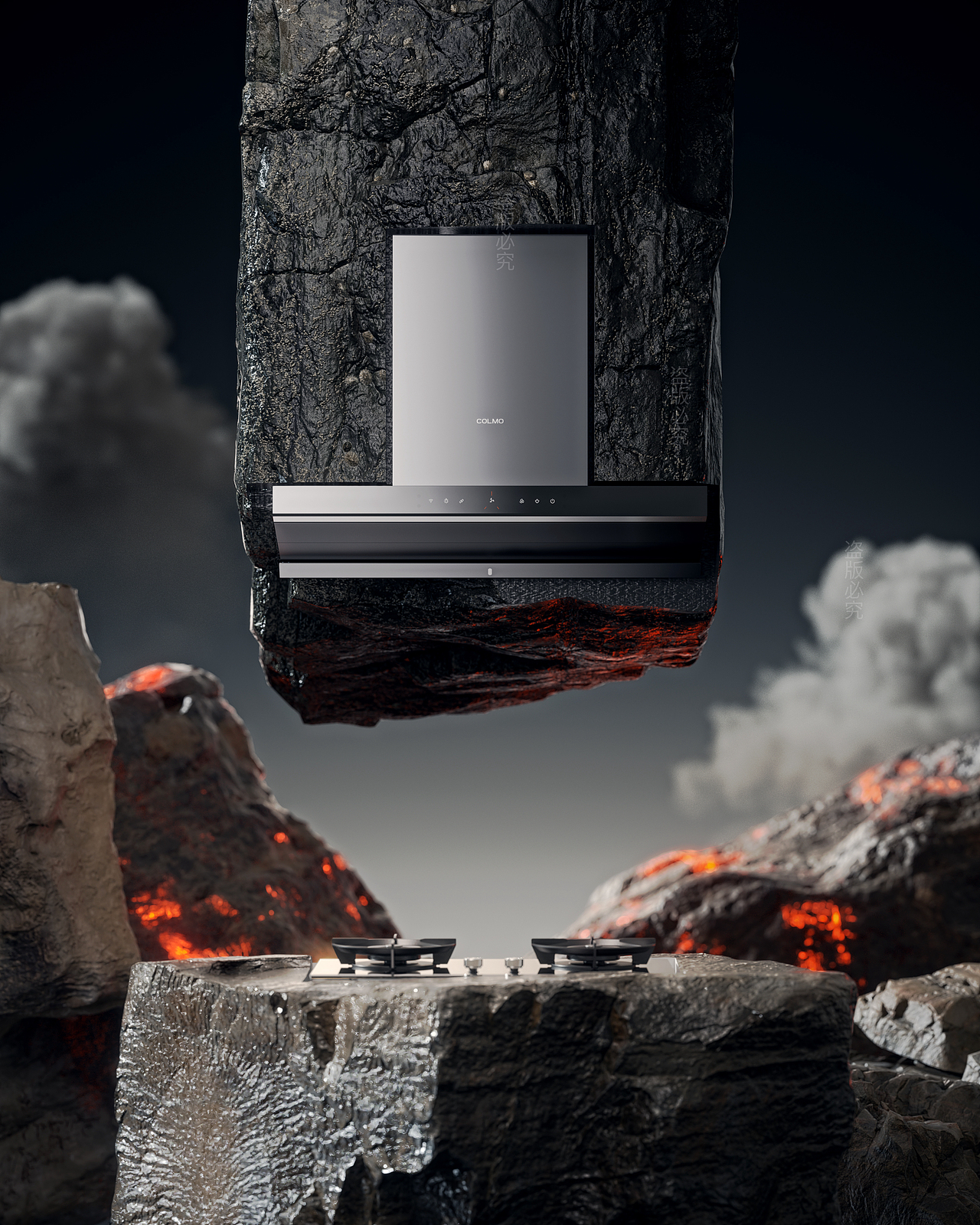 烟灶高清渲染图来一波（图ZMzc0MzYxMDI0） - 产品 - 站酷设计师小敏15858107290原创素材 - 站酷ZCOOL
