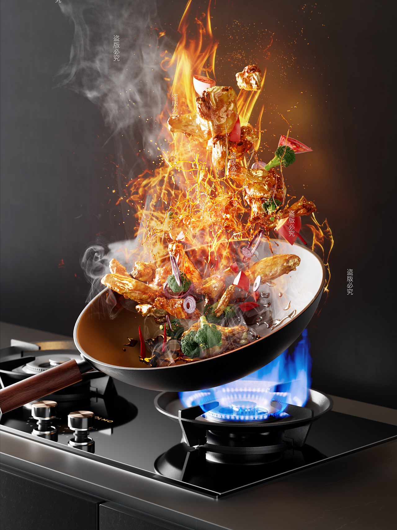 烟灶高清渲染图来一波（图ZMzc0MzYxMDMy） - 产品 - 站酷设计师小敏15858107290原创素材 - 站酷ZCOOL