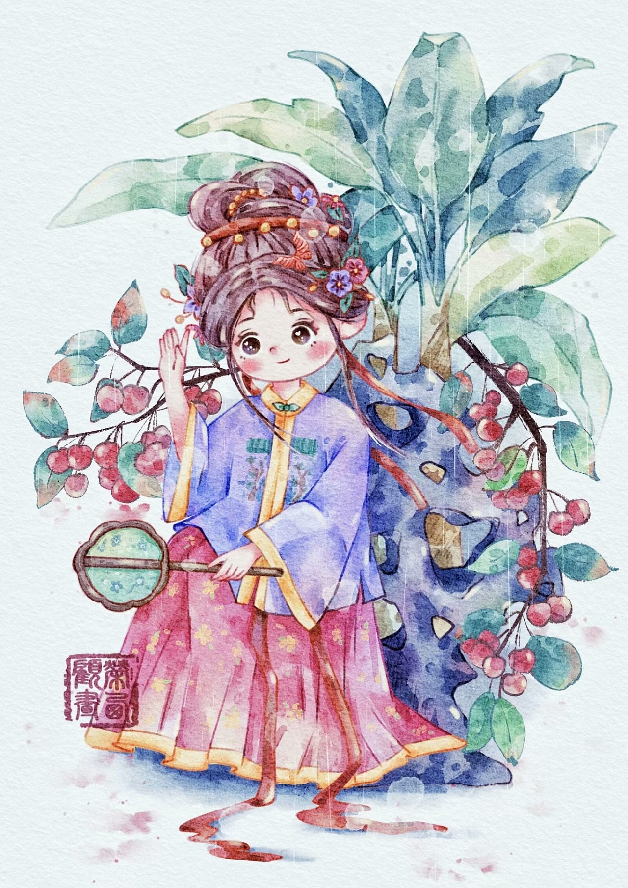 古风人物全身插画（图ZMzc0MzY4ODAw） - 商业插画 - 站酷设计师荣西固原创素材 - 站酷ZCOOL