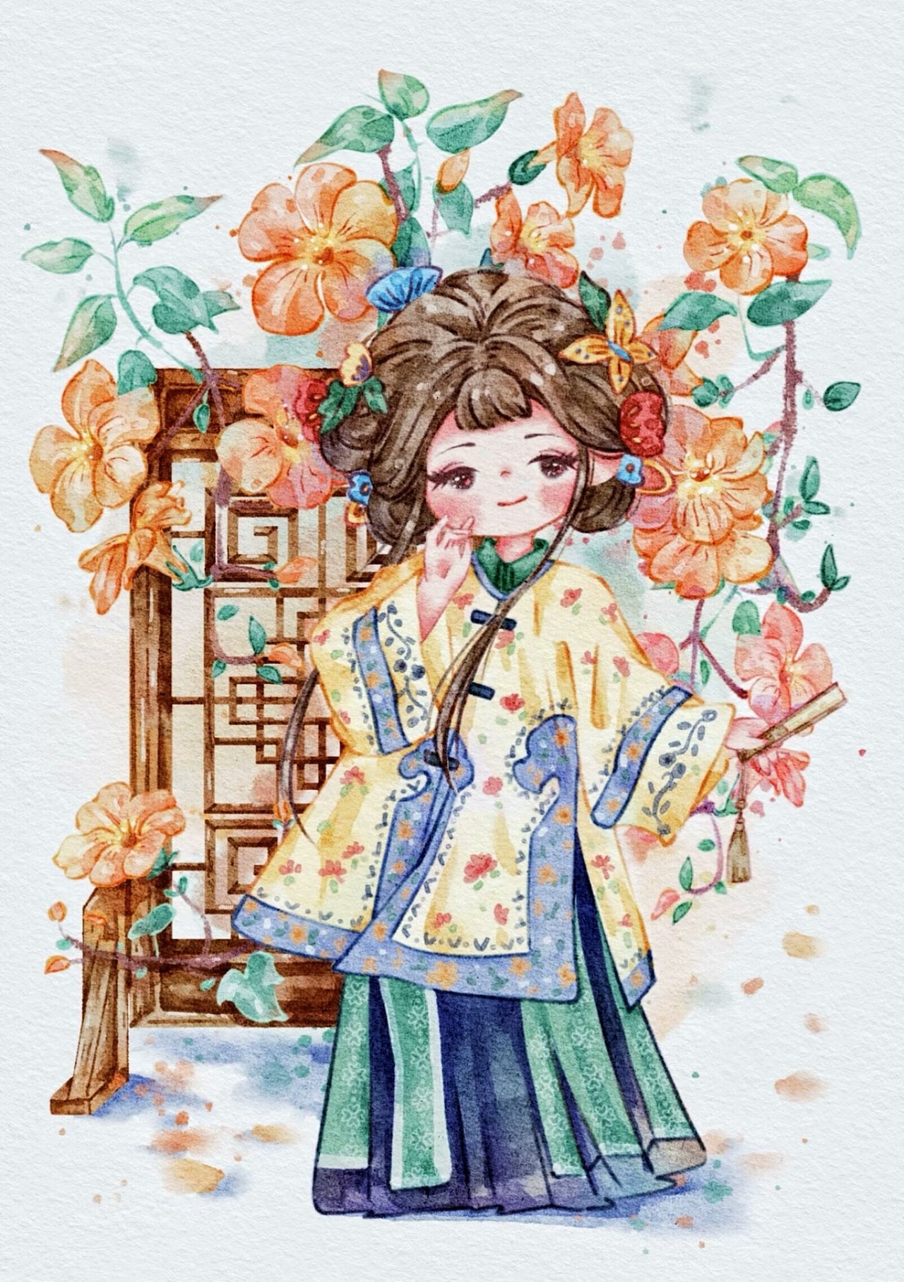 古风人物全身插画（图ZMzc0MzY4ODE2） - 商业插画 - 站酷设计师荣西固原创素材 - 站酷ZCOOL