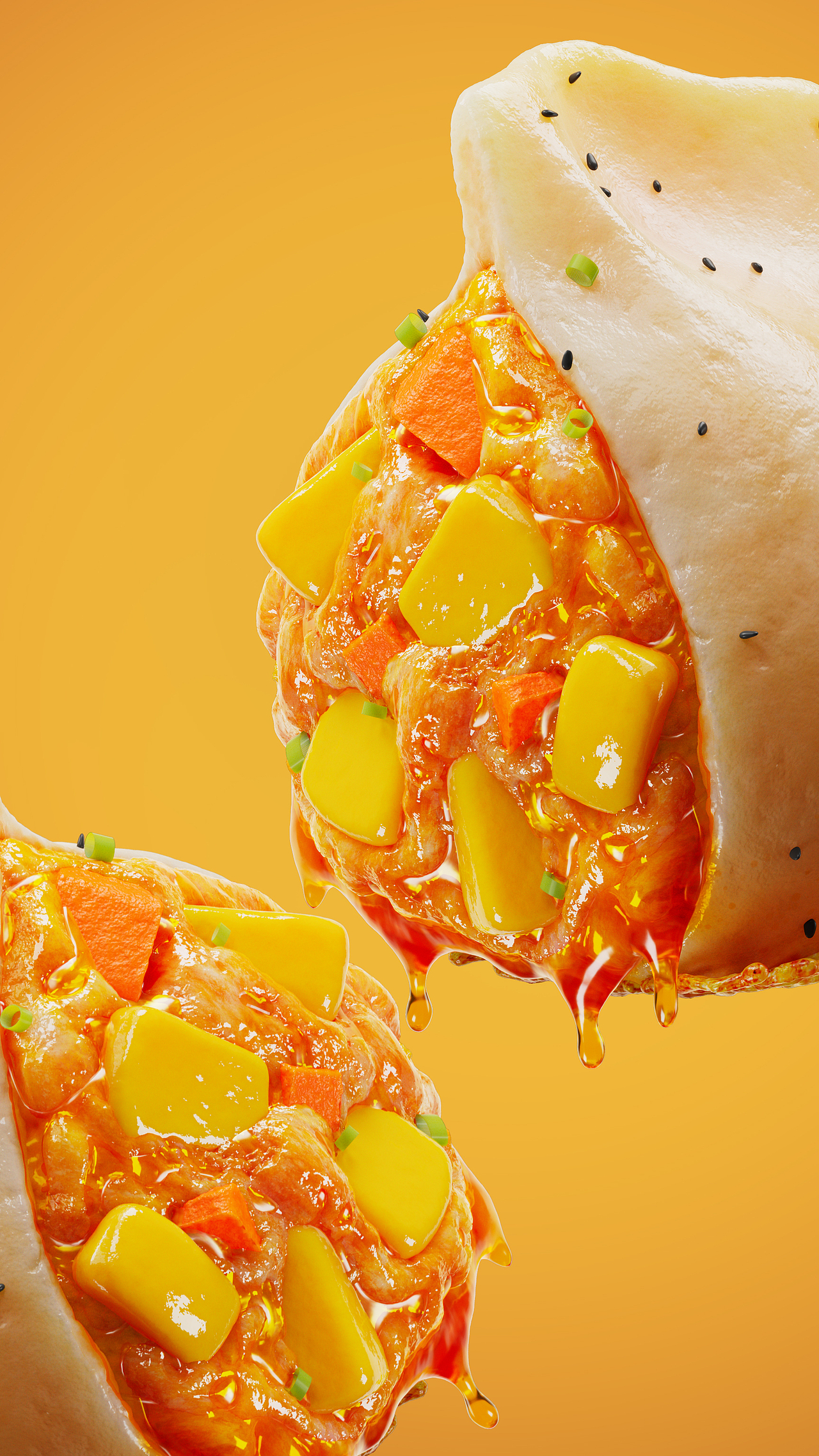 三维煎饺渲染。（图ZMzc0Mzc2NDY0） - 产品 - 站酷设计师下海的建模师原创素材 - 站酷ZCOOL