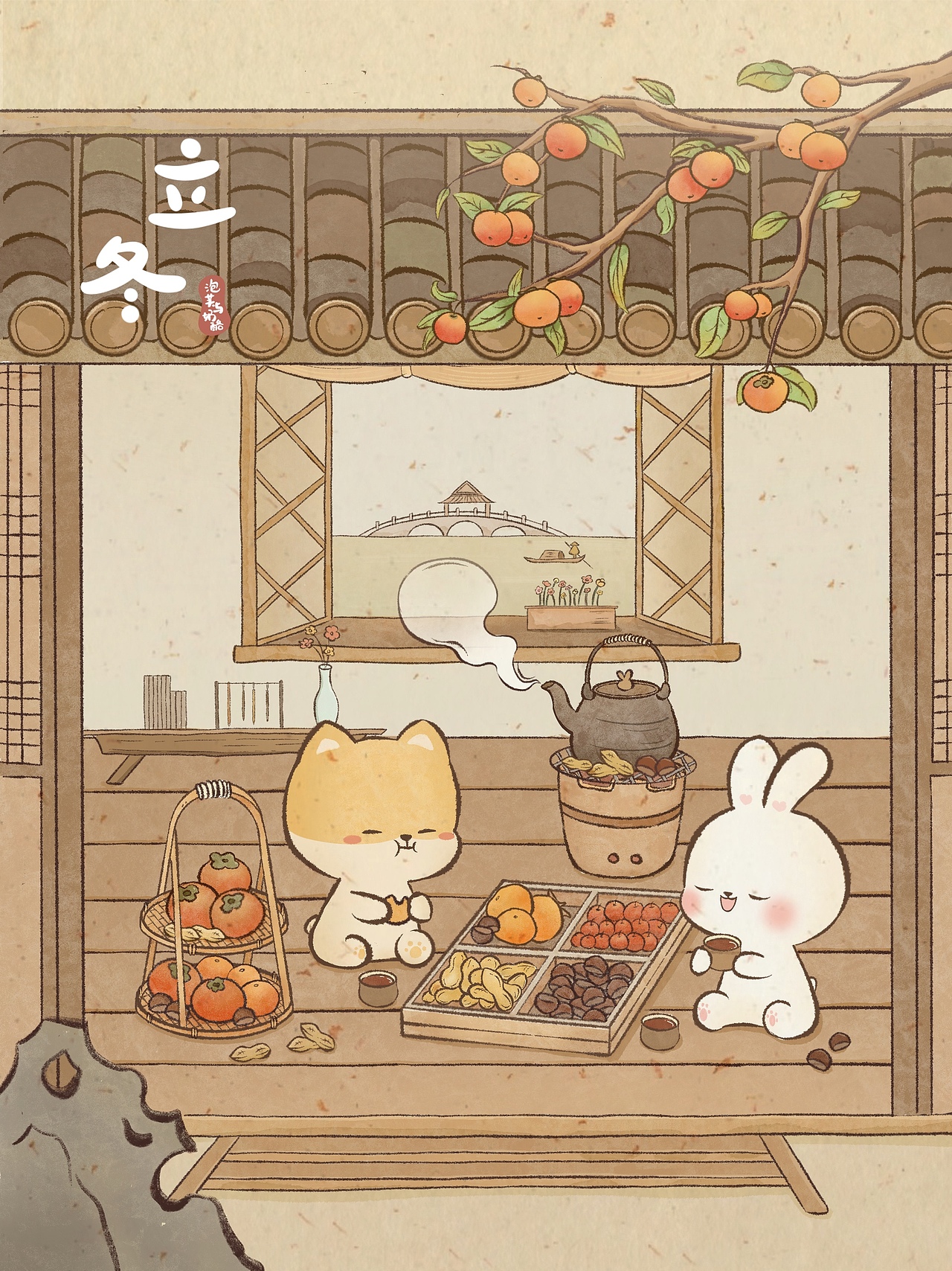 國風節(jié)氣插畫（圖ZMzc0MzgwNDY0） - 商業(yè)插畫 - 站酷設計師泡芙和奶酪原創(chuàng)素材 - 站酷ZCOOL