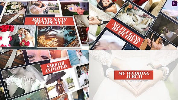 PR模板|优雅时尚创意片头开场模特展示婚礼专辑相册