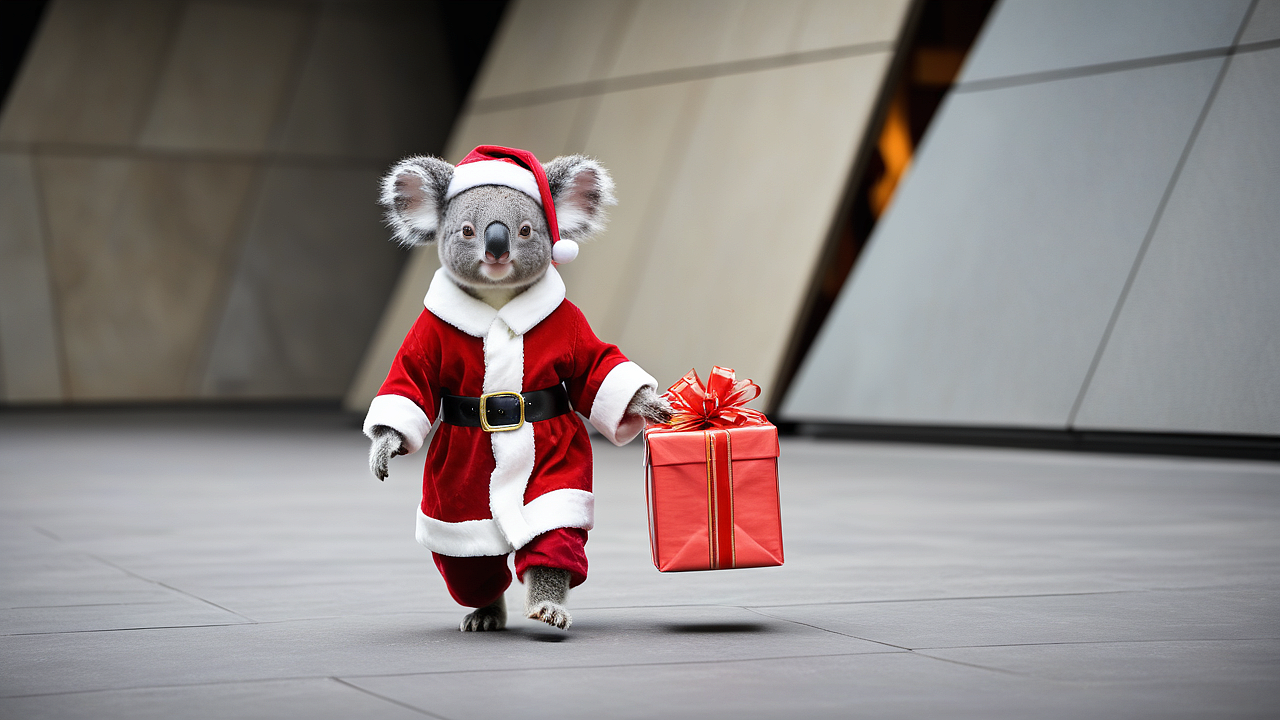 澳洲圣诞袋熊（图ZMzc0Mzg3NzMy） - AI作品 - 站酷设计师天雷一闪原创素材 - 站酷ZCOOL