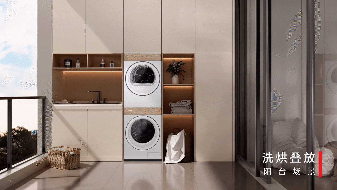 东芝x橙墨|三维动画 纯平全嵌,净柔之道