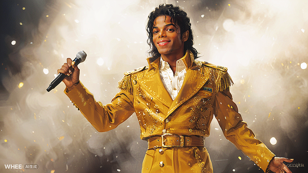 迈克杰克逊大型虚拟演唱会AI海报