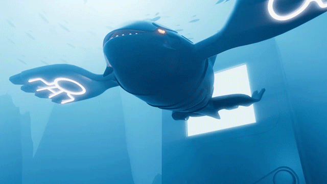 盖欧卡出场-深海海洋-GAMEBOY-蓝