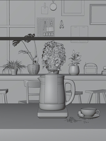 渲染作品-养生壶