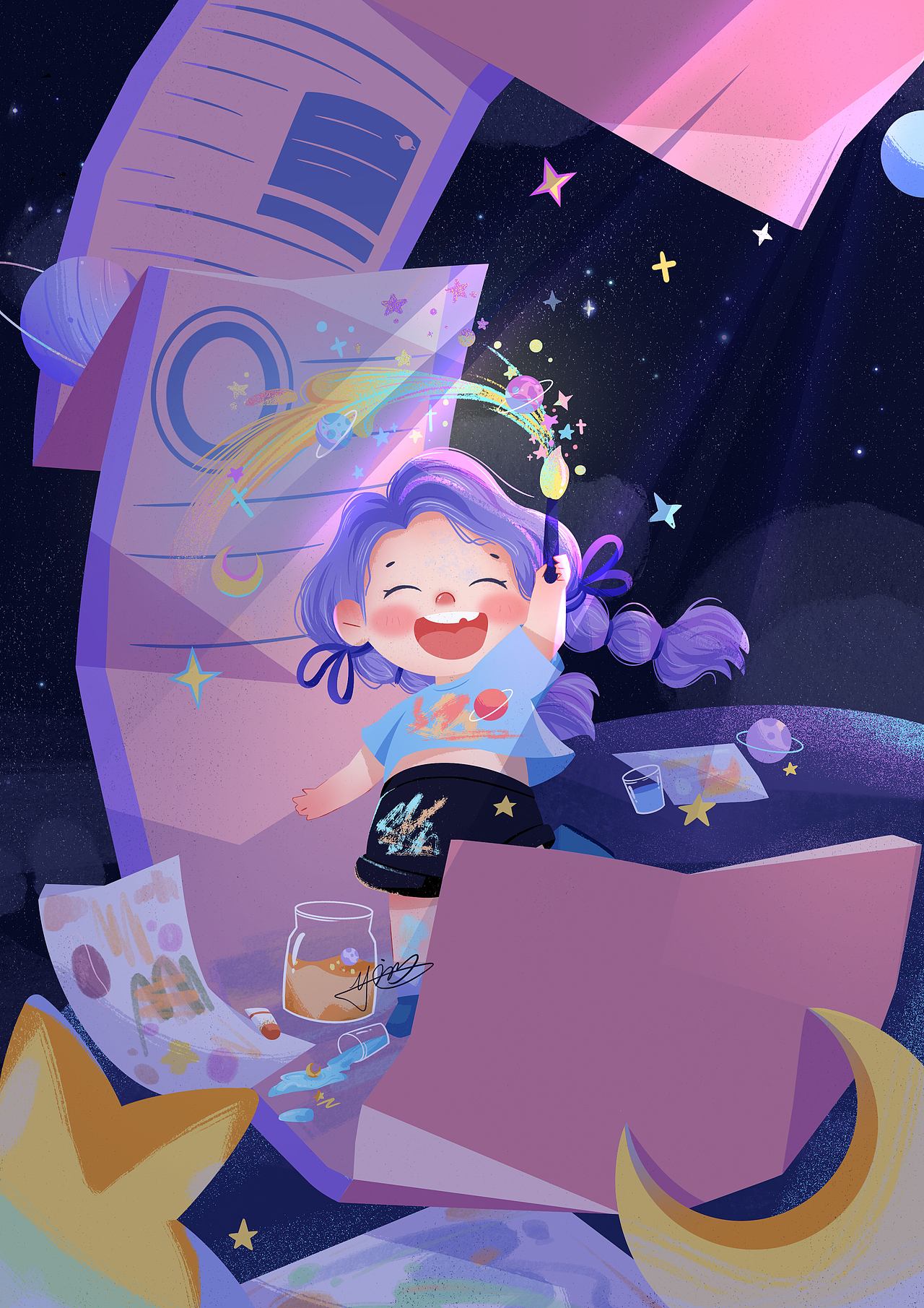 七月插画合集（图ZMzc0NDIwOTY0） - 儿童插画 - 站酷设计师一安画不圆橘子原创素材 - 站酷ZCOOL