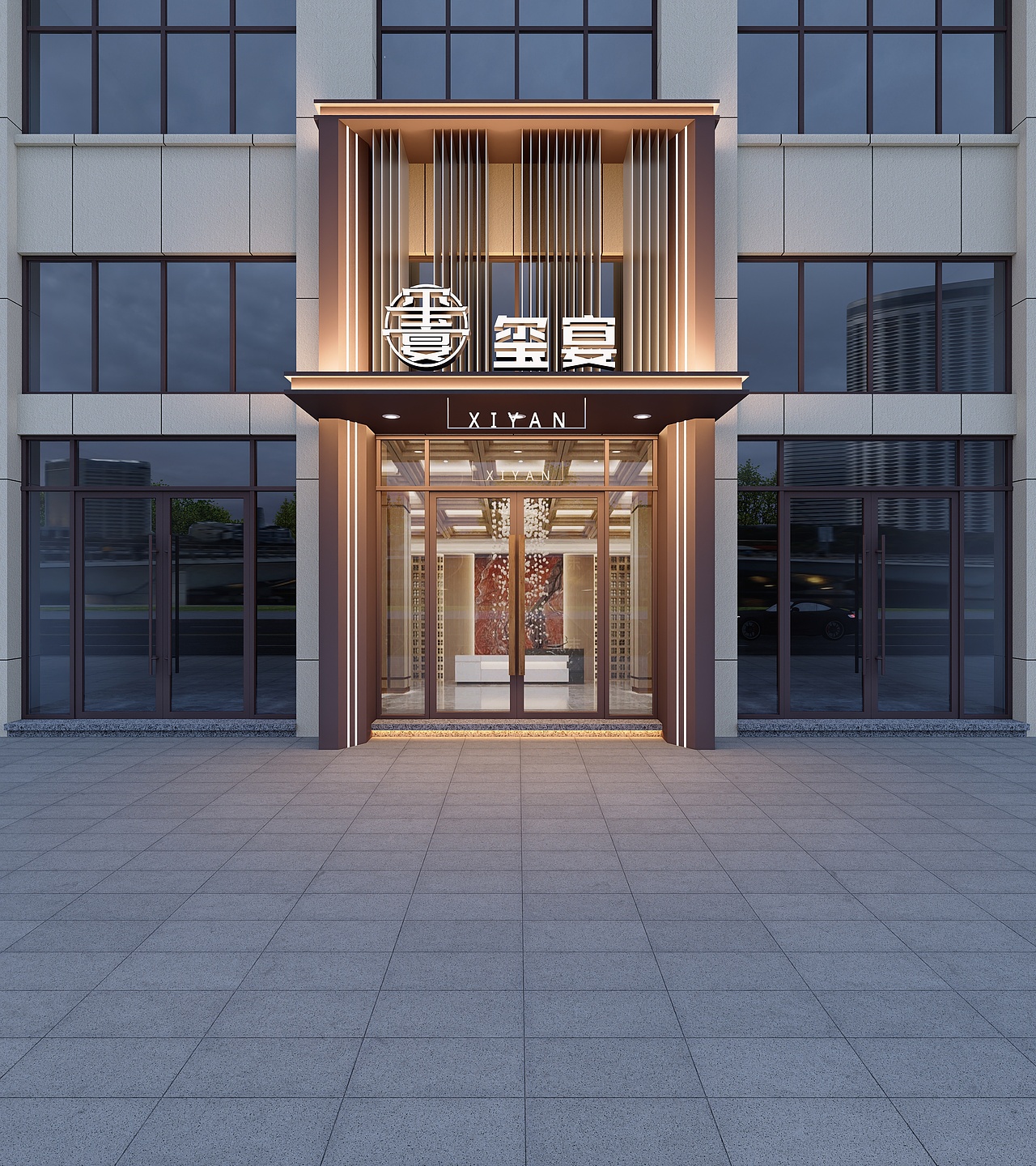 酒店会所小门头（图ZMzc0NDM2MTg0） - 建筑设计 - 站酷设计师感化辣椒原创素材 - 站酷ZCOOL