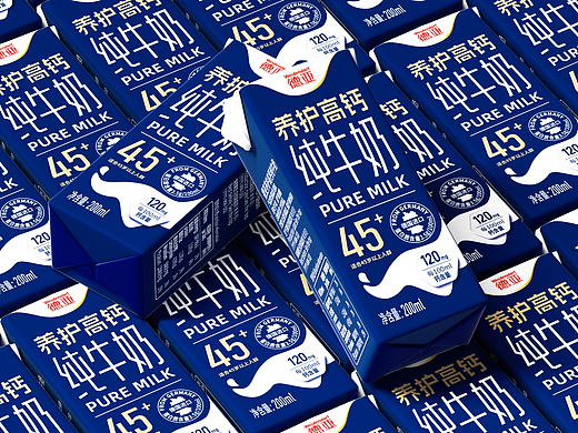 德亚 × 戎鹤 | 德亚低脂高钙纯牛奶包装设计