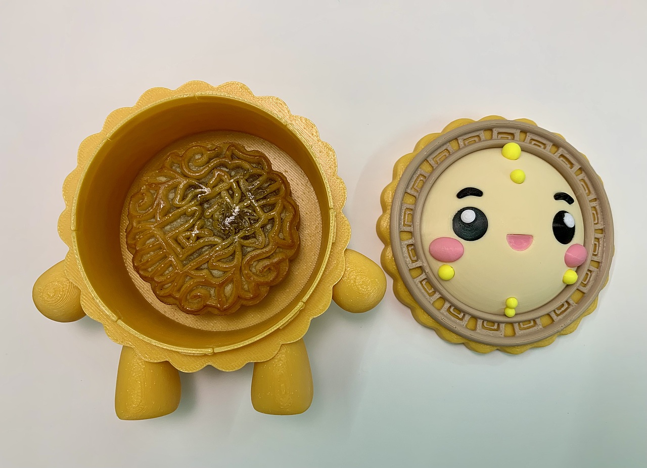 面部可打开作为月饼礼盒使用