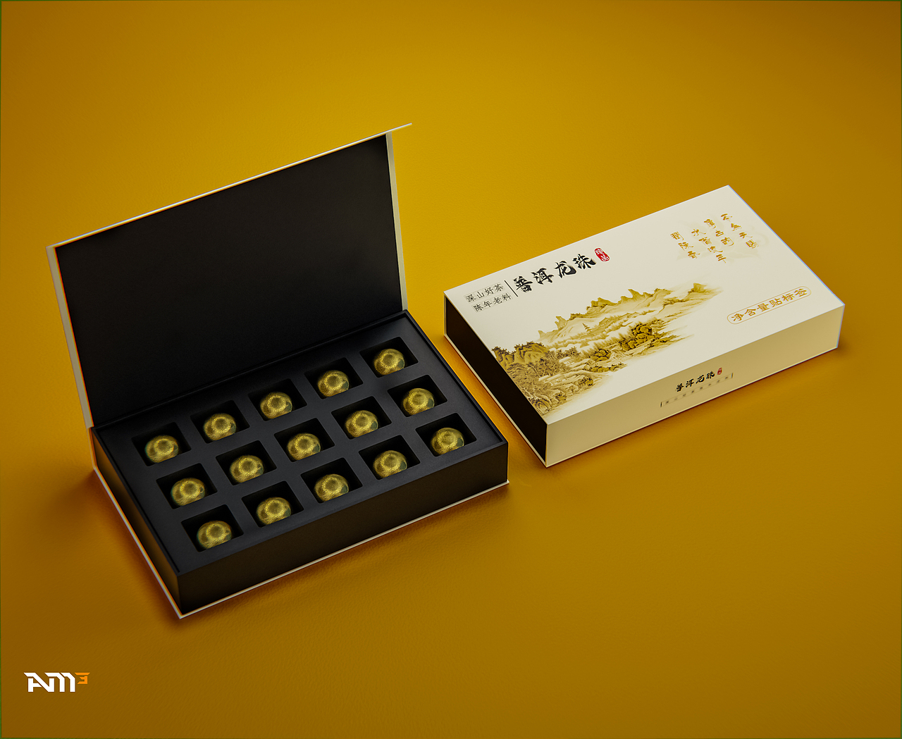 普洱龙珠丨茶叶包装丨效果图（图ZMzc0NDQ3NjYw） - 产品 - 站酷设计师我爱这蓝色的海洋原创素材 - 站酷ZCOOL