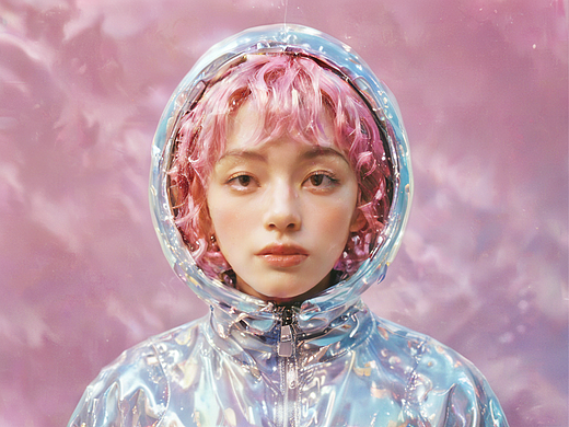 人生一刻：粉色梦境穿梭者，充气夹克女孩的未来迷幻秀