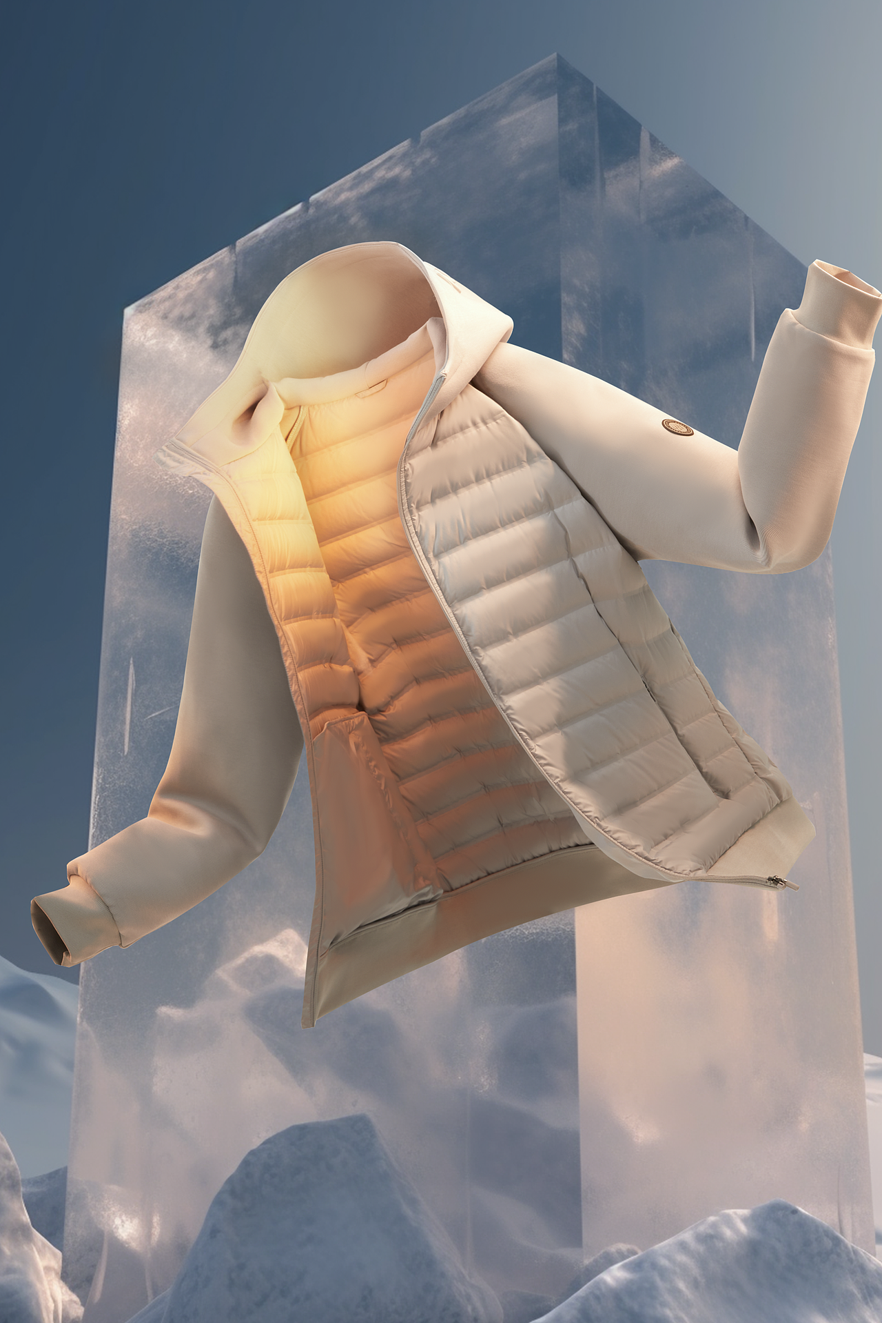 男装羽绒服静物拍摄