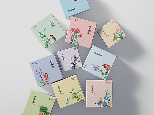 原创卡通手绘设计精油皂包装盒