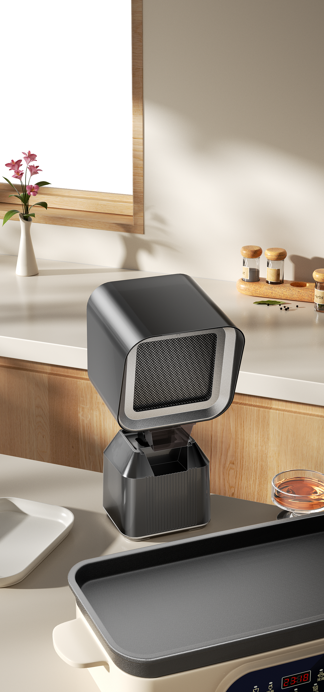 创维Q861桌面吸油烟机家用台式烧烤火锅抽烟机